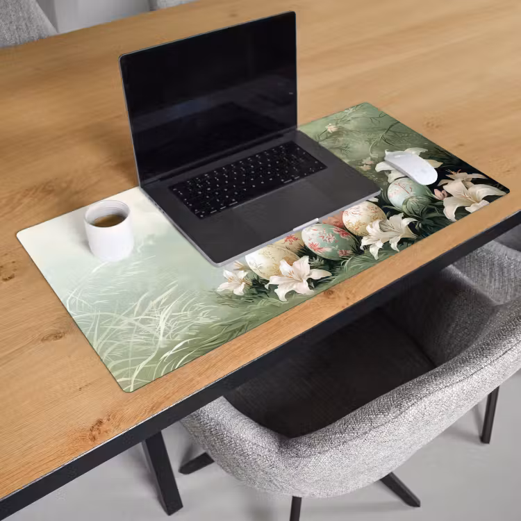 Bureau onderlegger - Paaseieren - Pasteltinten - Bloemen — 2