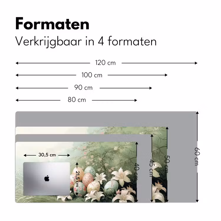 Bureau onderlegger - Paaseieren - Pasteltinten - Bloemen — 7