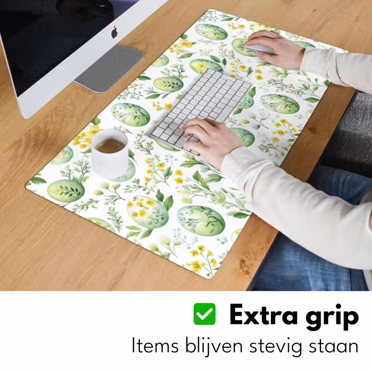 Bureau onderlegger - Patroon - Groen - Eieren — 5