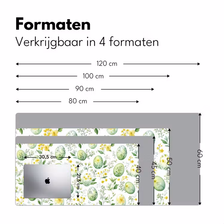 Bureau onderlegger - Patroon - Groen - Eieren — 7