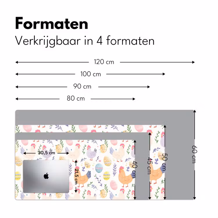 Bureau onderlegger - Patroon - Kip - Paaseieren — 7