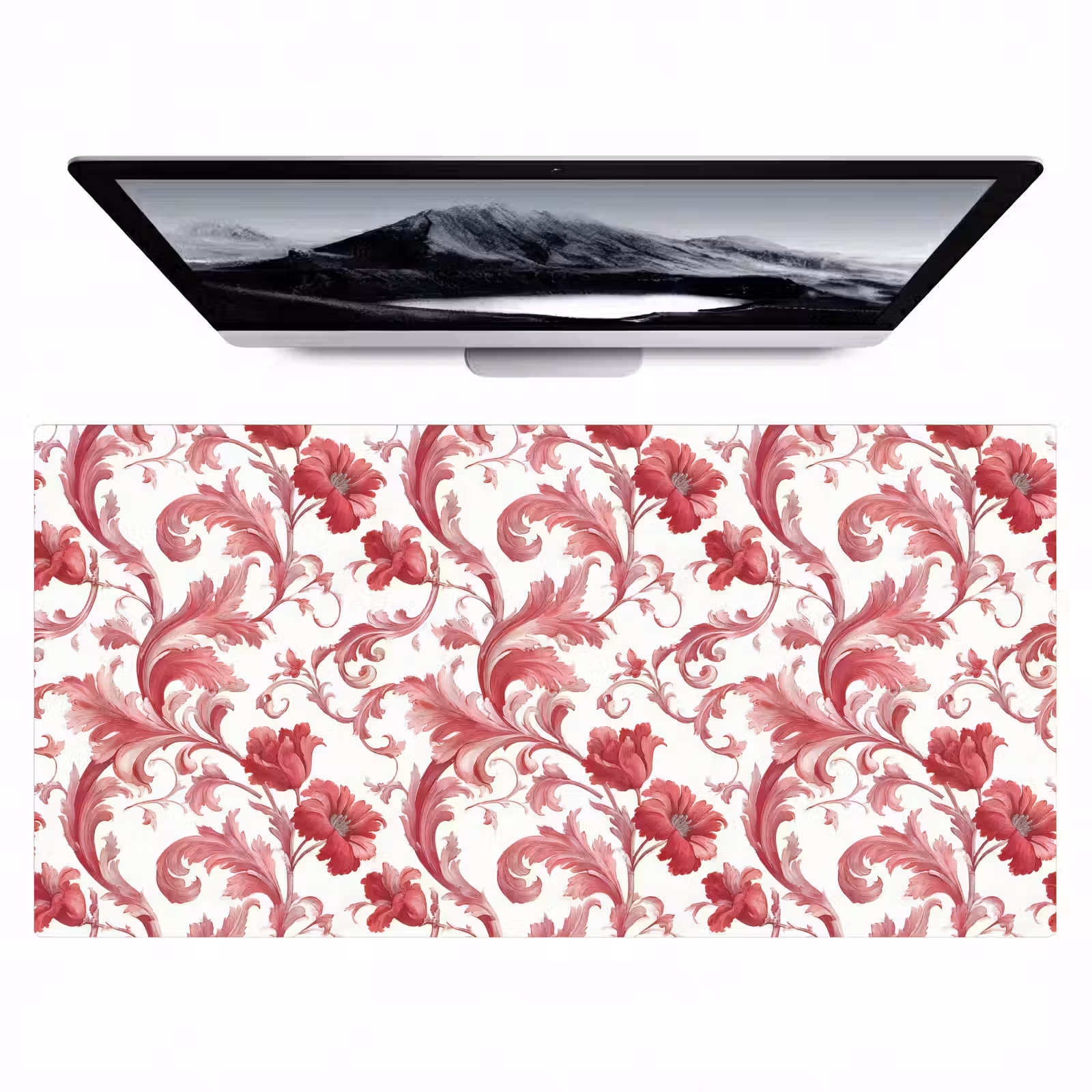 Bureau onderlegger - Barok - Patroon - Rood — 1