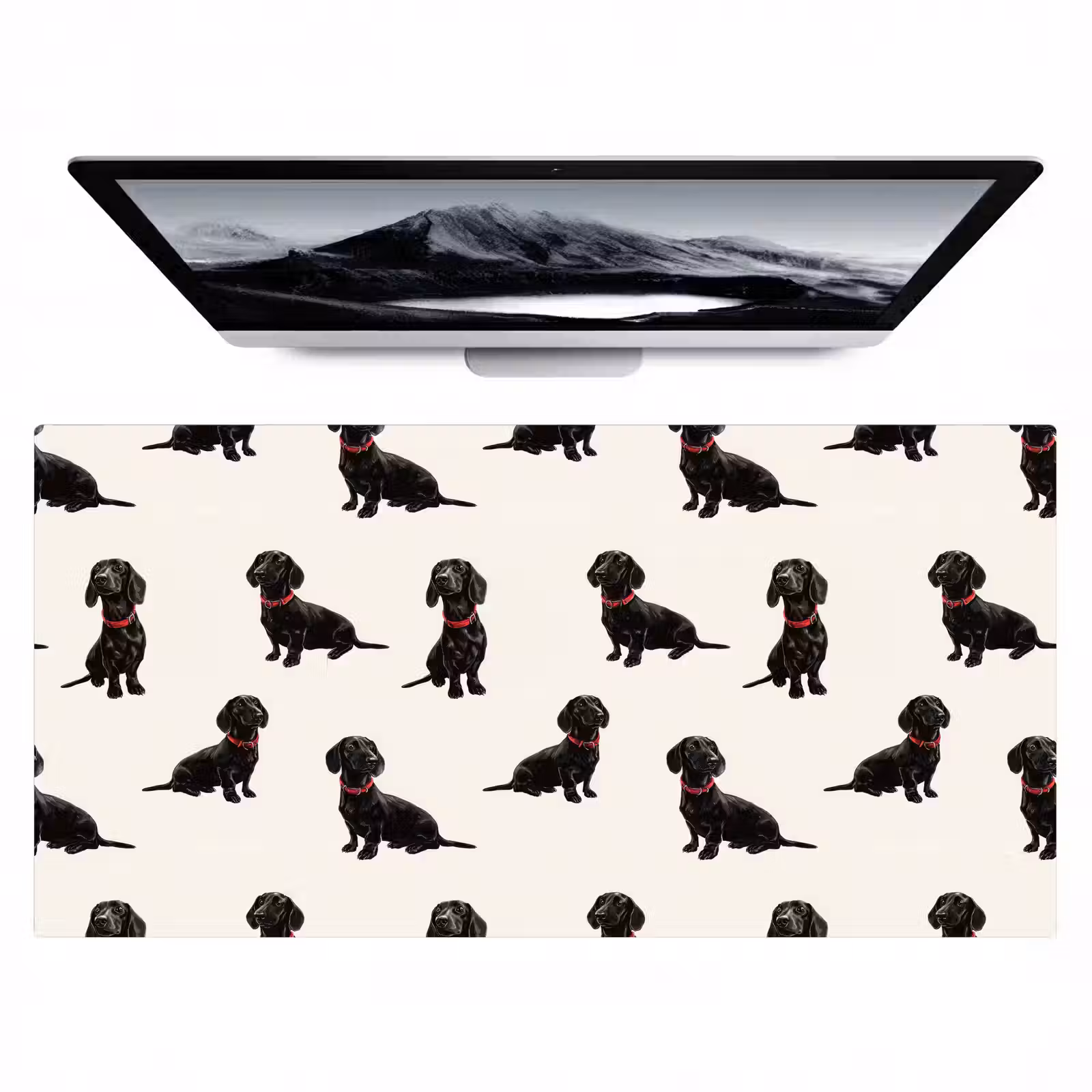 Bureau onderlegger - Hond - Patroon - Zwart — 1