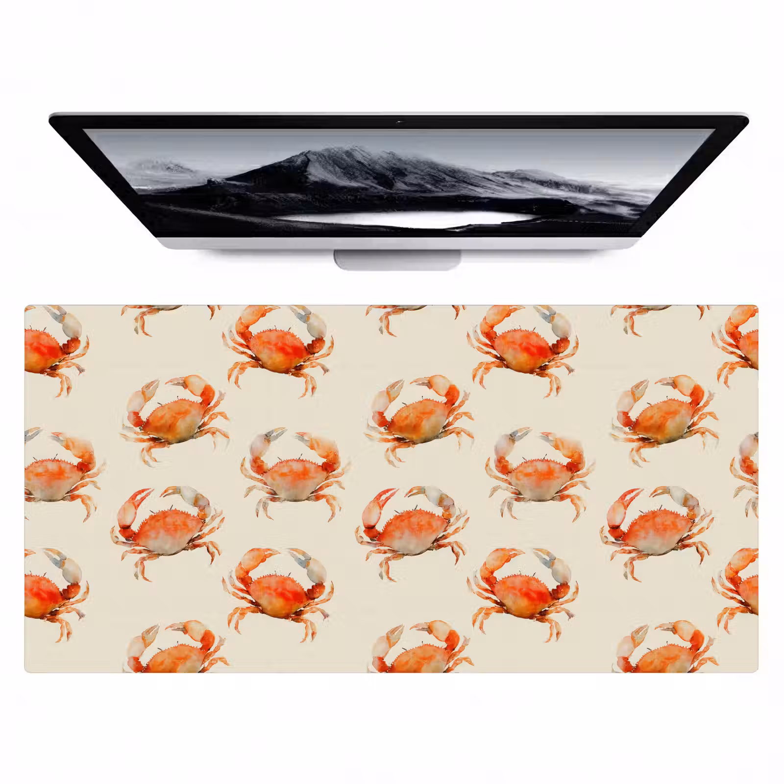 Bureau onderlegger - Krabben - Patroon - Oranje — 1