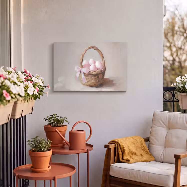 Buiten canvas - Mand - Eieren - Roze — 4
