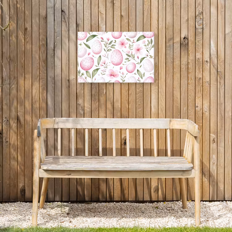 Buiten canvas - Patroon - Eieren - Roze - Pasen — 3
