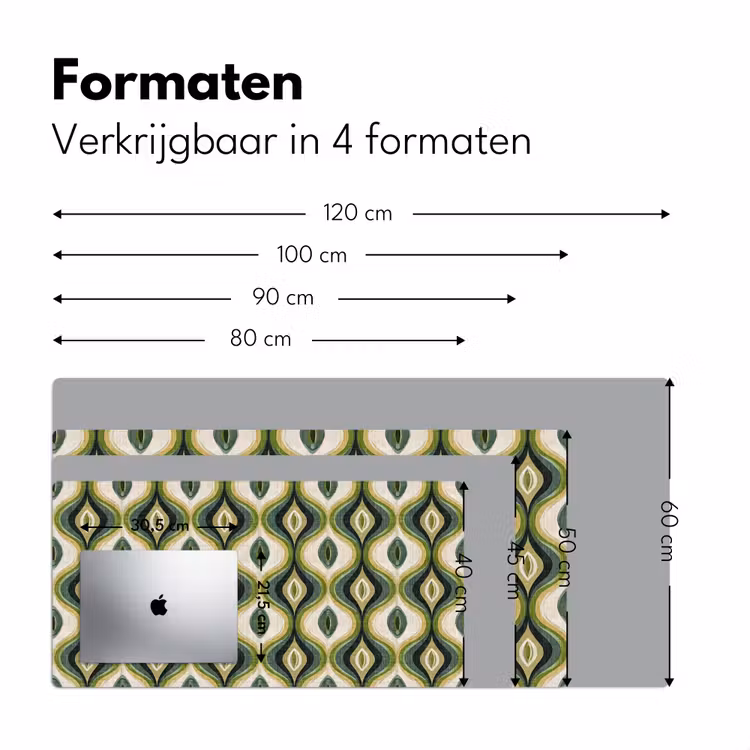 Bureau onderlegger - Abstract - Ritmisch - Groen — 8