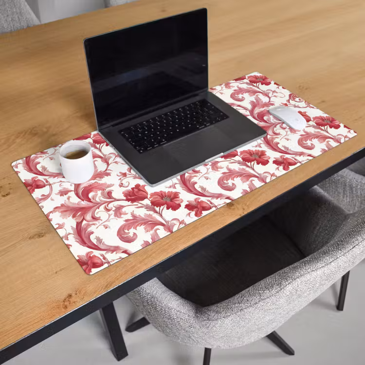 Bureau onderlegger - Barok - Patroon - Rood — 3