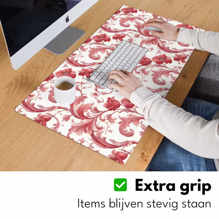 Bureau onderlegger - Barok - Patroon - Rood — 6