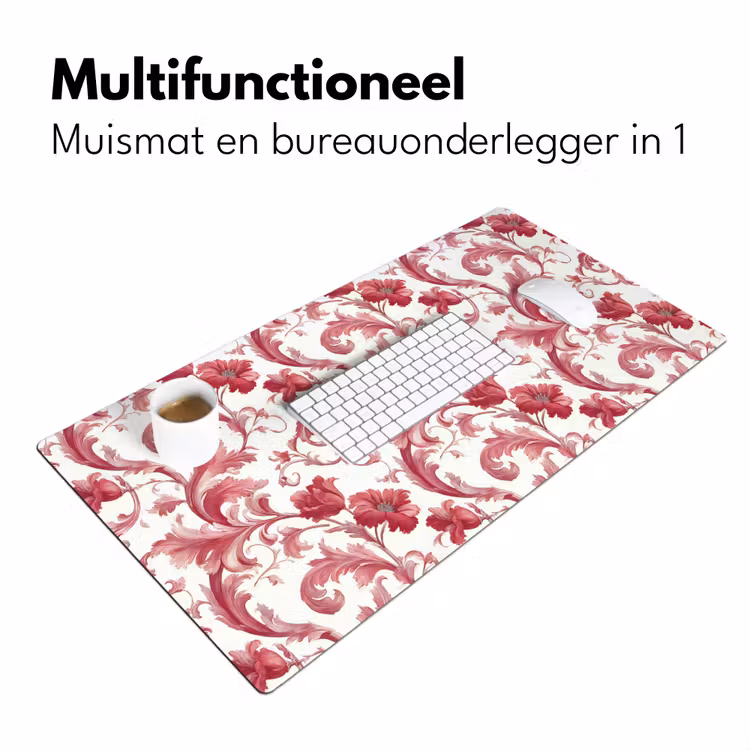 Bureau onderlegger - Barok - Patroon - Rood — 7