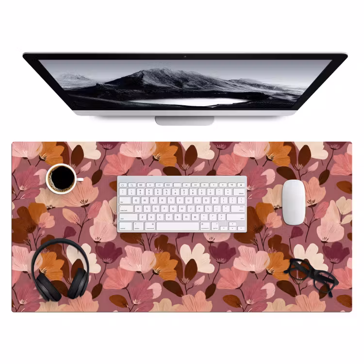Bureau onderlegger - Bloem - Patroon - Roze — 4
