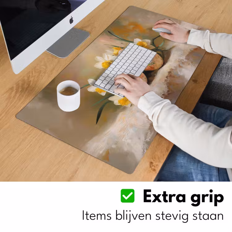 Bureau onderlegger - Bloemen - Eieren - Geschilderd — 5