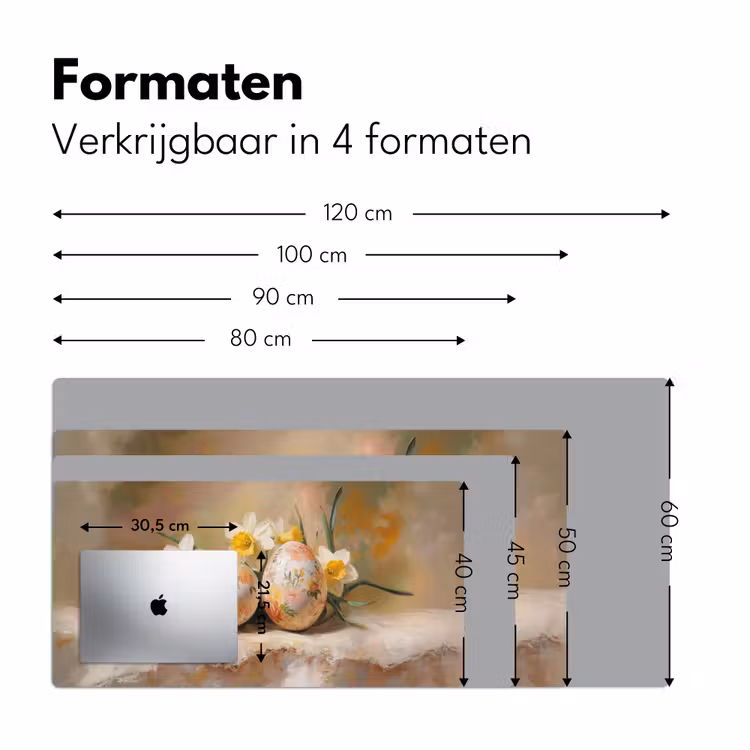 Bureau onderlegger - Bloemen - Eieren - Geschilderd — 7