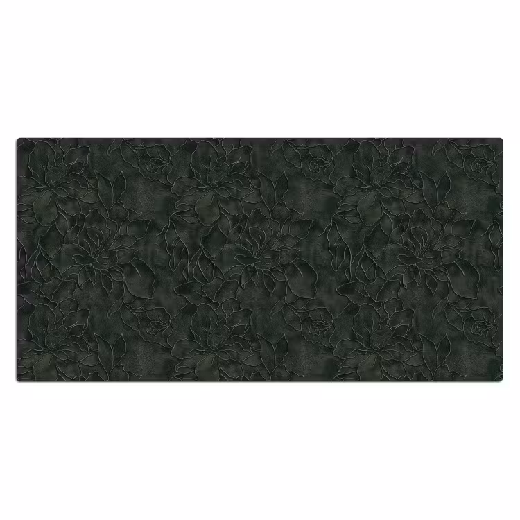 Bureau onderlegger - Bloemen - Lijnen - Groen — 2