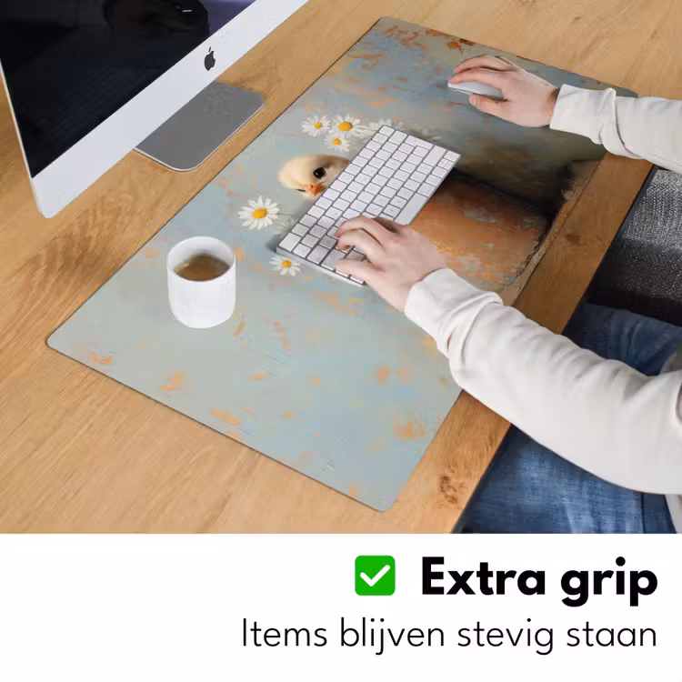 Bureau onderlegger - Bloempot - Kuiken - Bloemetjes — 5