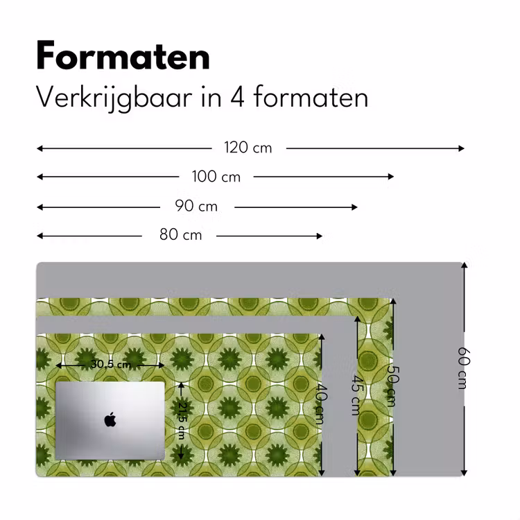 Bureau onderlegger - Cirkels - Patroon - Groen — 8
