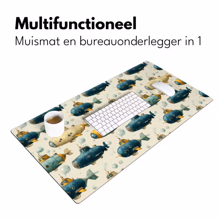 Bureau onderlegger - Duikboot - Fantasie - Kleurrijk — 7