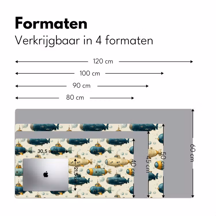 Bureau onderlegger - Duikboot - Fantasie - Kleurrijk — 8