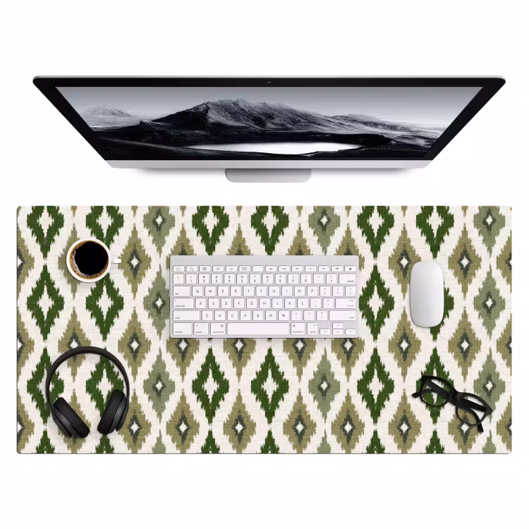 Bureau onderlegger - Geografisch - Ruitmotief - Groen — 4