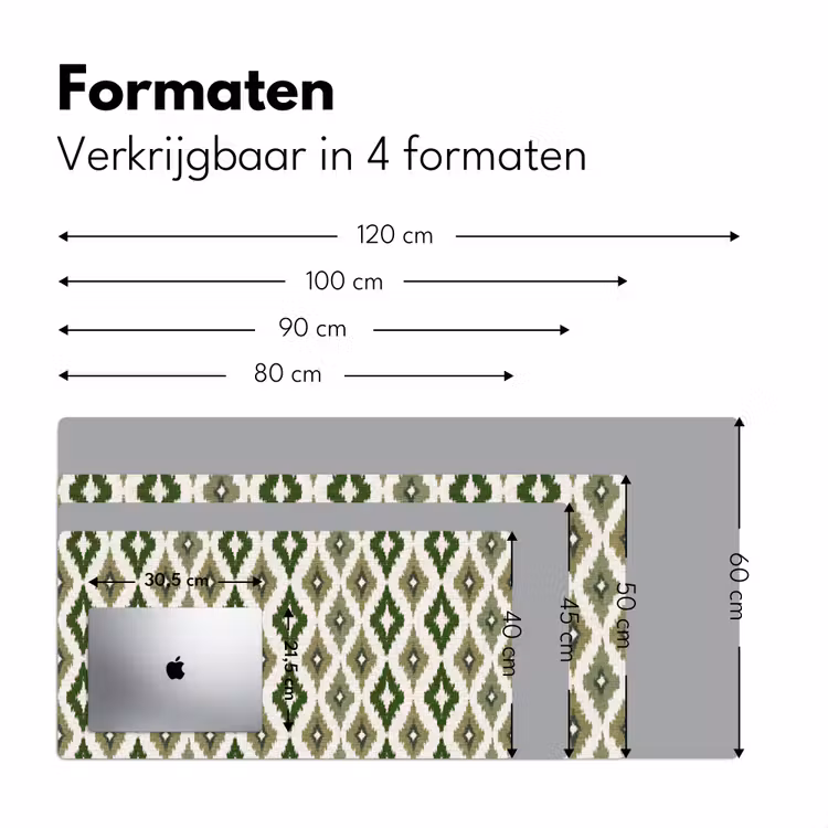 Bureau onderlegger - Geografisch - Ruitmotief - Groen — 8