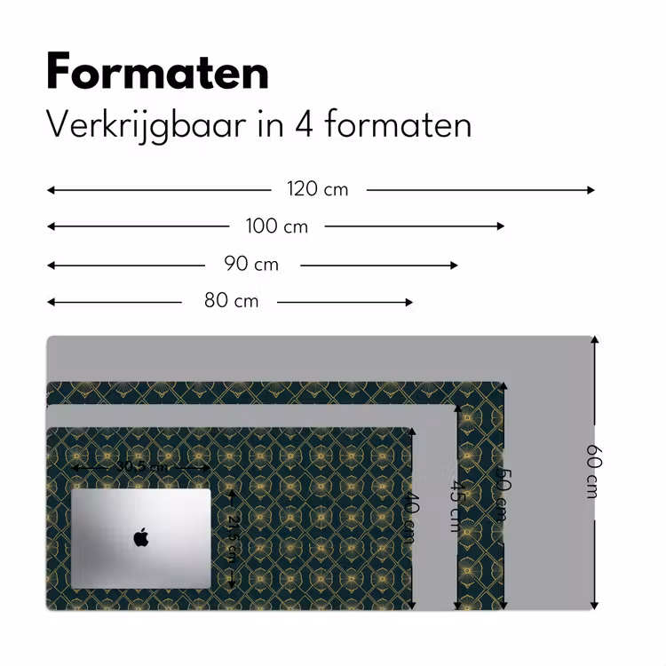 Bureau onderlegger - Geometrisch - Elegant - Groen — 8