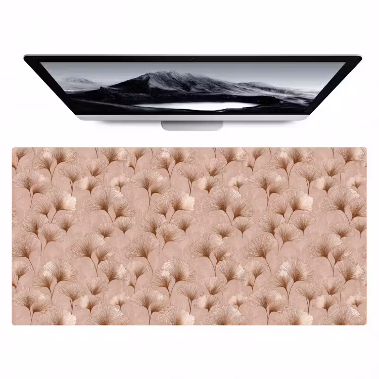 Bureau onderlegger - Ginkgo - Patroon - Roze — 1