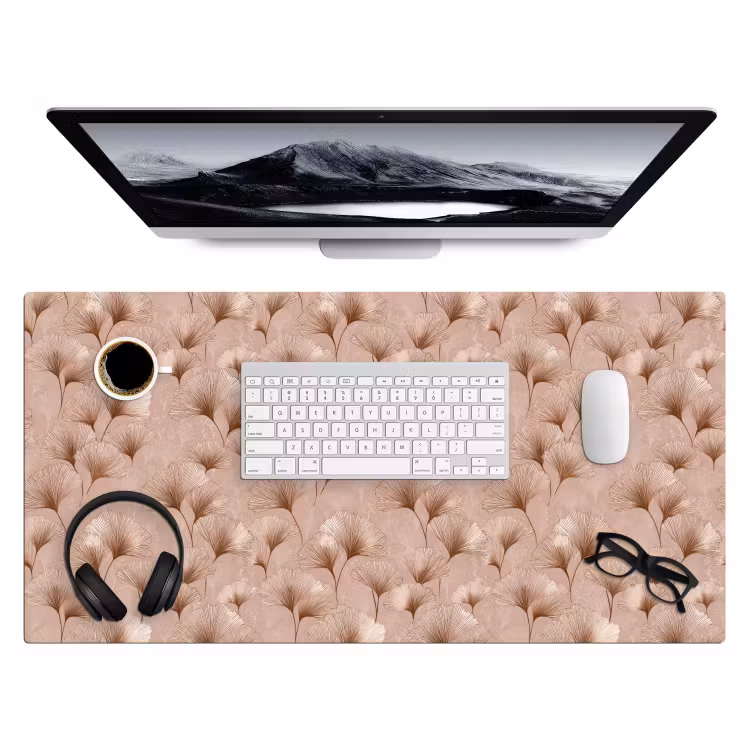 Bureau onderlegger - Ginkgo - Patroon - Roze — 4