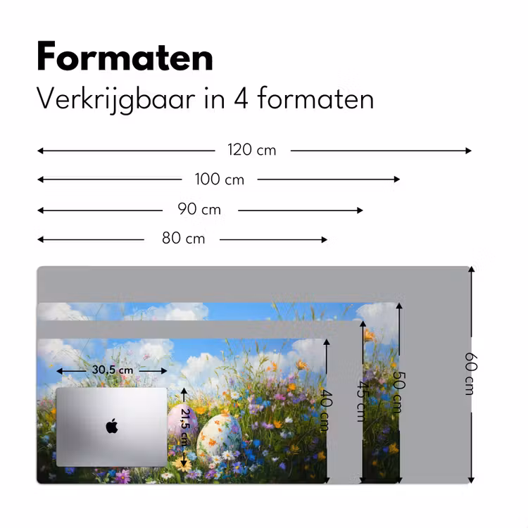 Bureau onderlegger - Grasveld - Eieren - Bloemen — 7