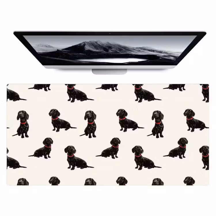 Bureau onderlegger - Hond - Patroon - Zwart — 1
