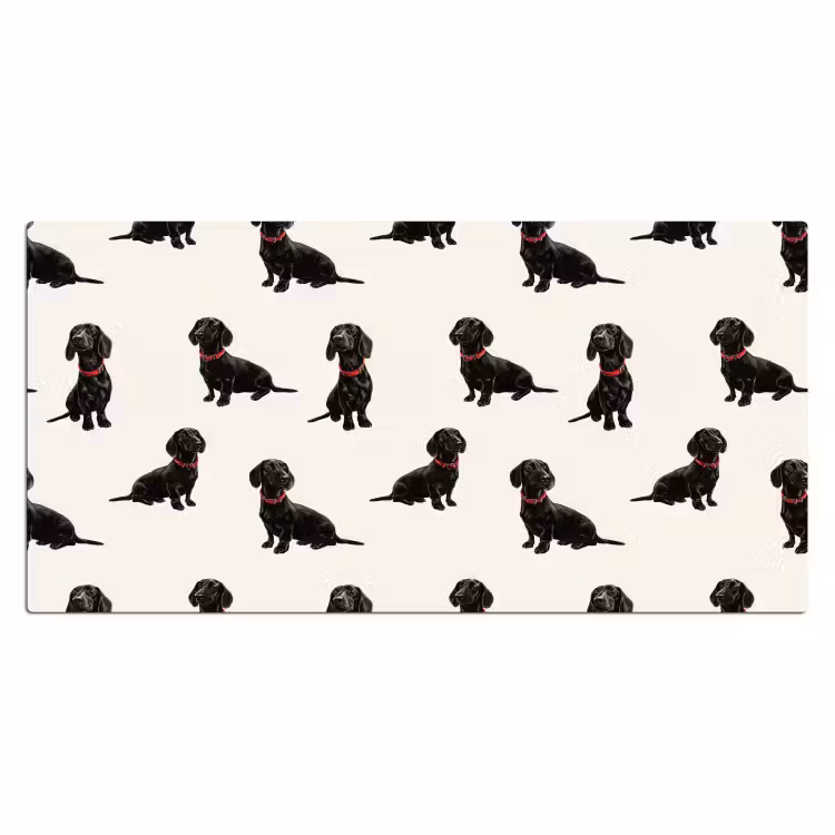 Bureau onderlegger - Hond - Patroon - Zwart — 2