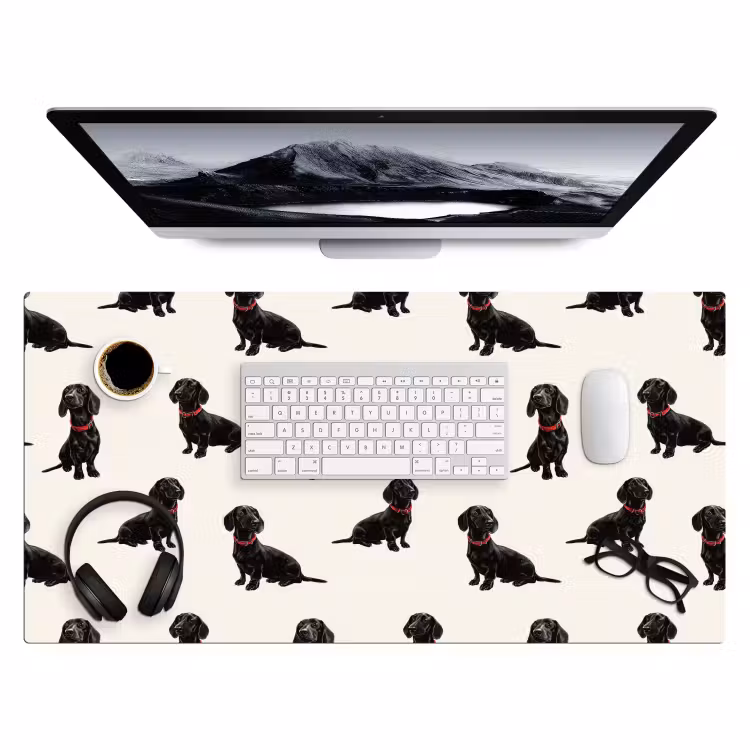 Bureau onderlegger - Hond - Patroon - Zwart — 4