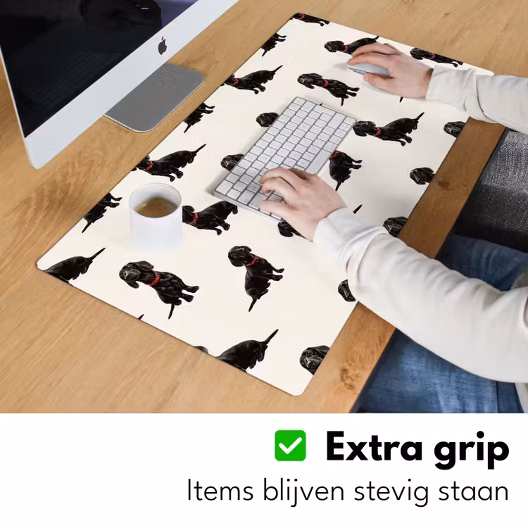 Bureau onderlegger - Hond - Patroon - Zwart — 6