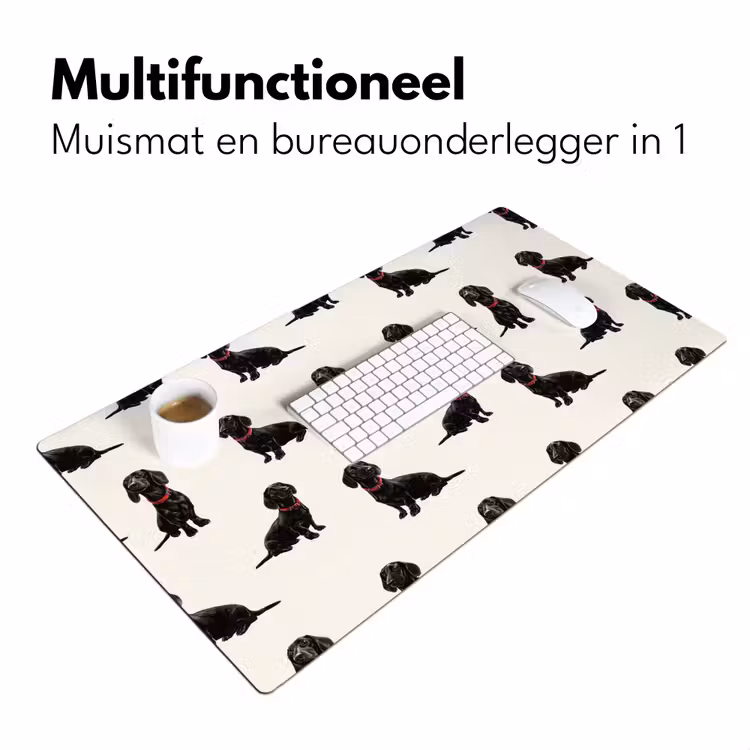 Bureau onderlegger - Hond - Patroon - Zwart — 7