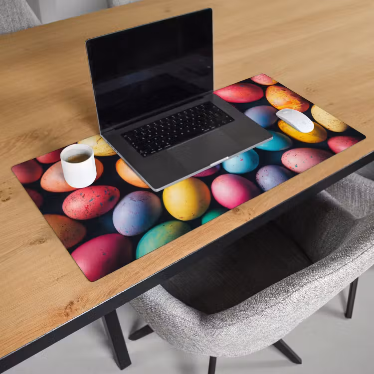 Bureau onderlegger - Kleurrijk - Paaseitjes - Spetters — 2