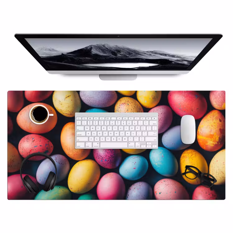 Bureau onderlegger - Kleurrijk - Paaseitjes - Spetters — 3