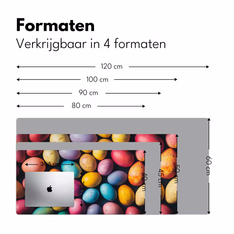 Bureau onderlegger - Kleurrijk - Paaseitjes - Spetters — 7
