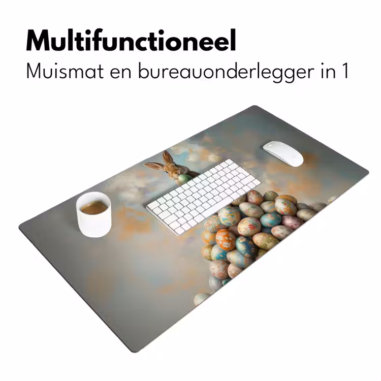 Bureau onderlegger - Konijn - Eieren - Kleurrijk — 6