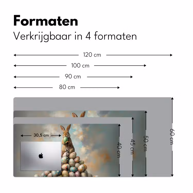 Bureau onderlegger - Konijn - Eieren - Kleurrijk — 7
