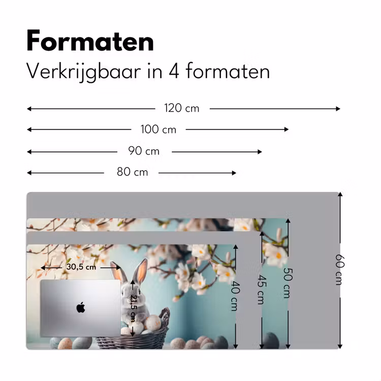 Bureau onderlegger - Konijn - Eieren - Mand — 7