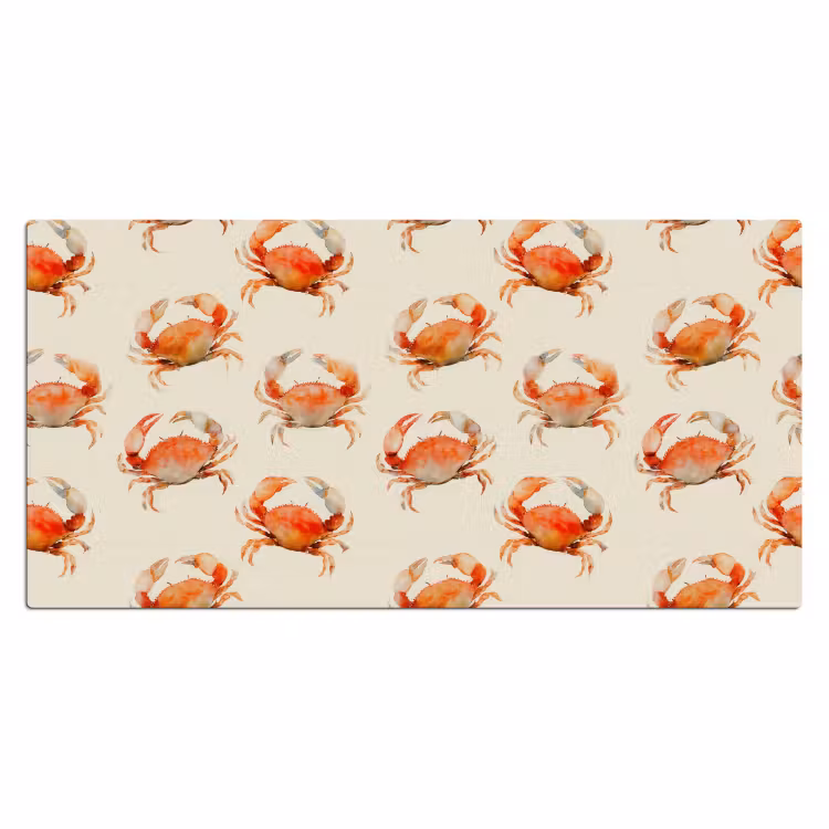 Bureau onderlegger - Krabben - Patroon - Oranje — 2