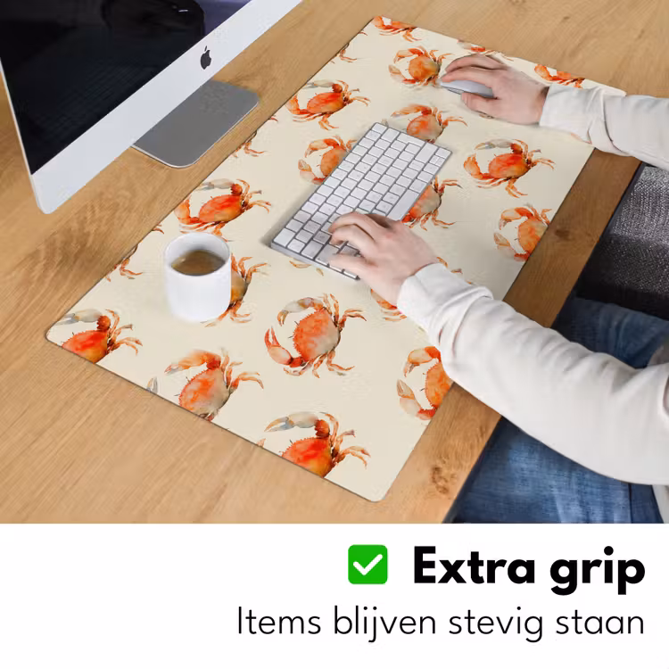 Bureau onderlegger - Krabben - Patroon - Oranje — 6