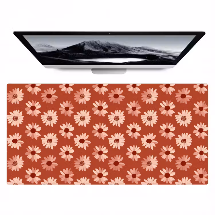 Bureau onderlegger - Madelief - Retro - Terracotta — 1