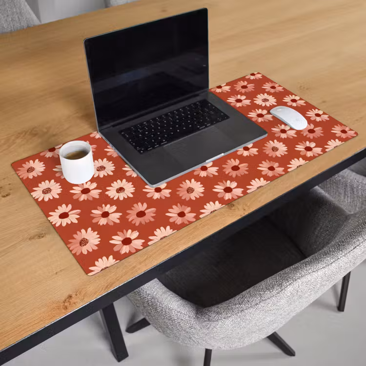 Bureau onderlegger - Madelief - Retro - Terracotta — 3