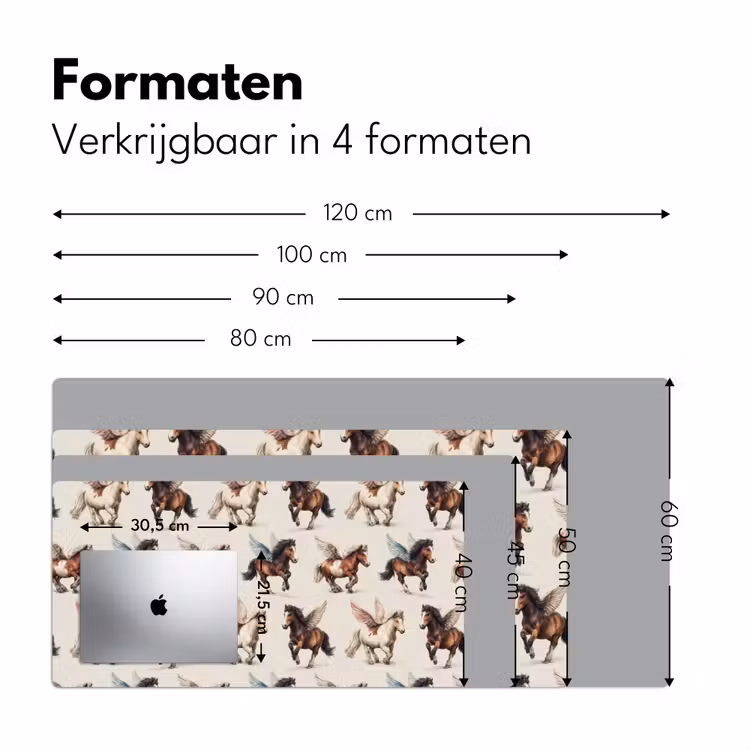 Bureau onderlegger - Paarden - Vleugels - Kleurrijk — 8