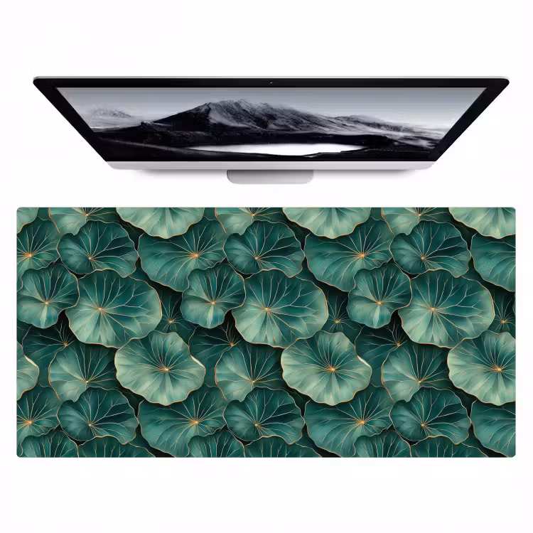 Bureau onderlegger - Patroon - Bladeren - Groen — 1