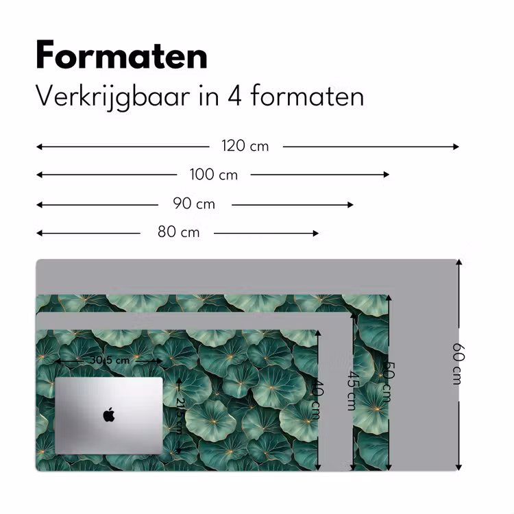 Bureau onderlegger - Patroon - Bladeren - Groen — 8