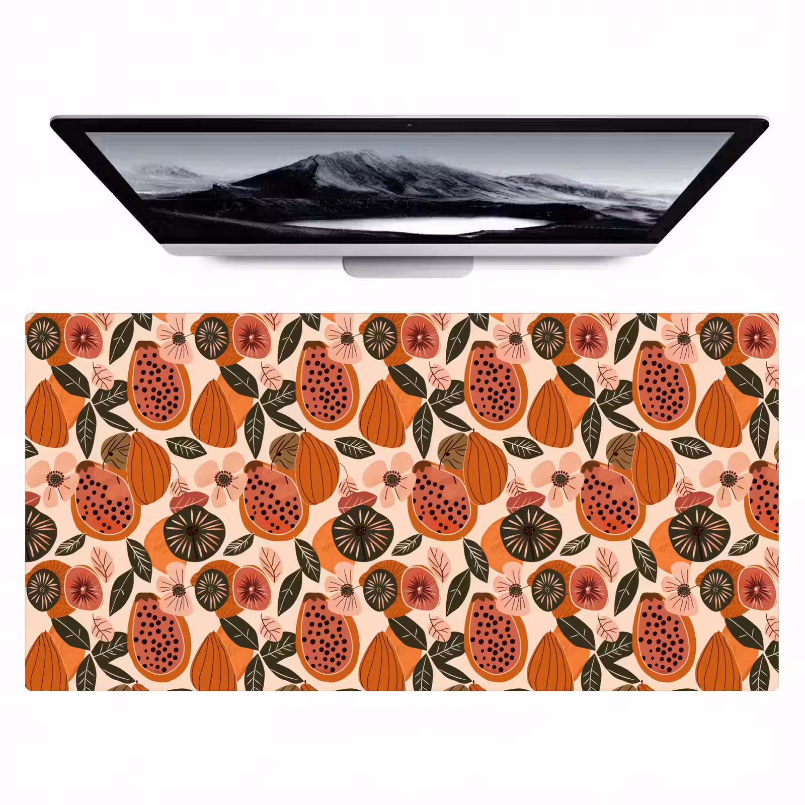 Bureau onderlegger - Papaja - Bloesem - Oranje — 1