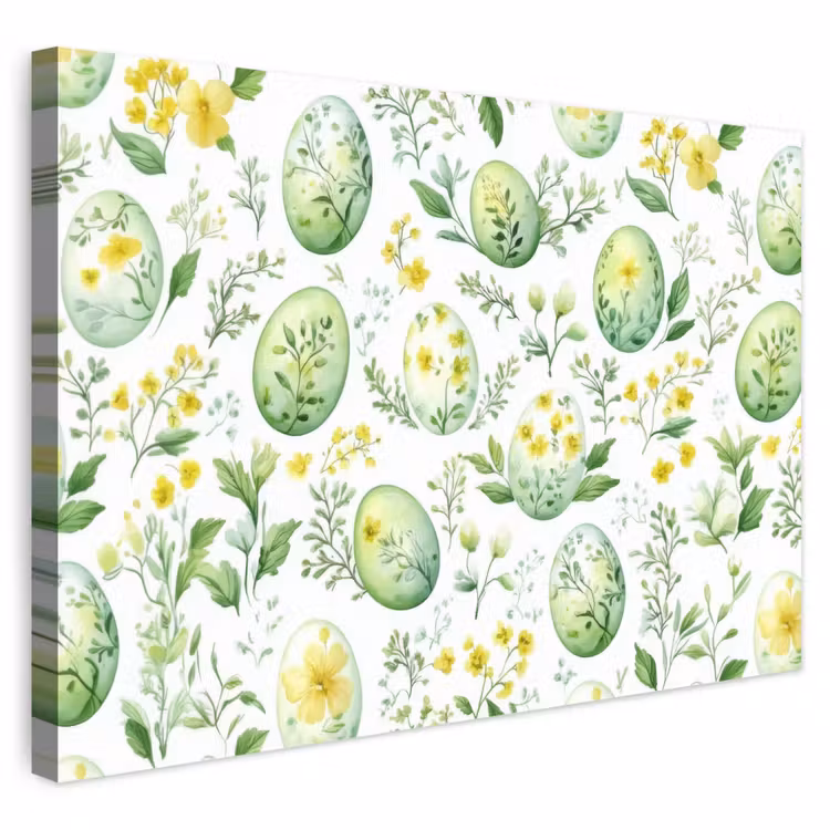 Buiten canvas - Patroon - Groen - Eieren — 1