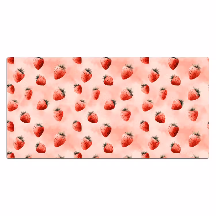 Bureau onderlegger - Aardbei - Patroon - Roze — 2