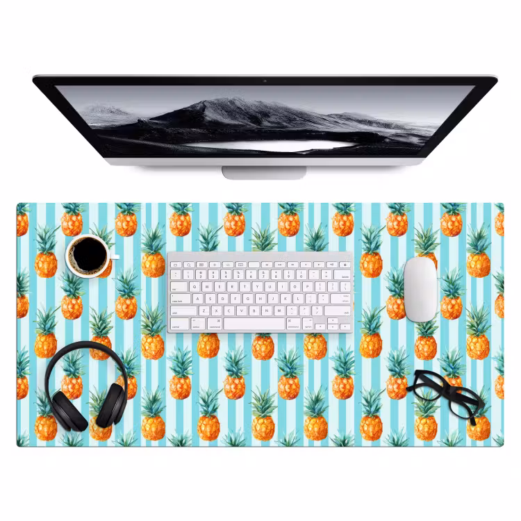 Bureau onderlegger - Ananas - Strepen - Groen — 4